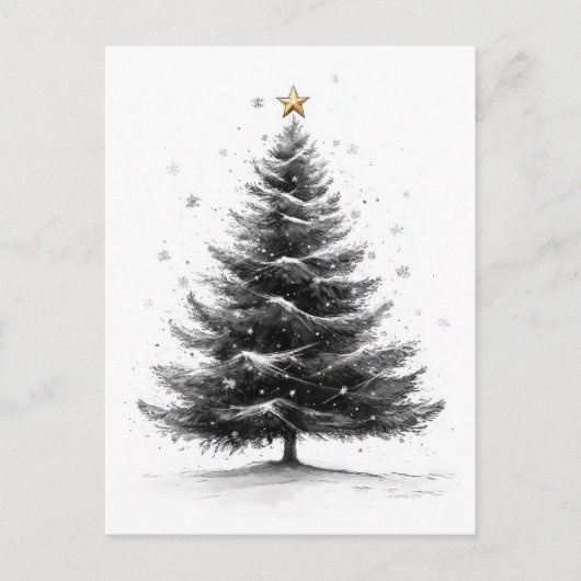 Weihnachtskizze Postkarte (Vorderseite)