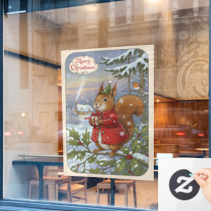 Weihnachtsklammer Fensteraufkleber