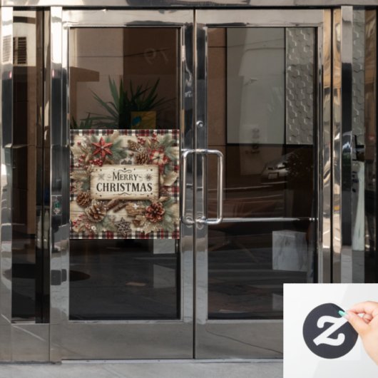 Weihnachtsklammer Fensteraufkleber (Büro Tür)