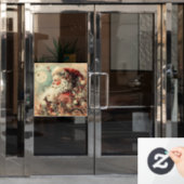 Weihnachtsklammer Fensteraufkleber (Büro Tür)