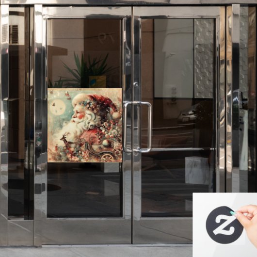 Weihnachtsklammer Fensteraufkleber (Büro Tür)