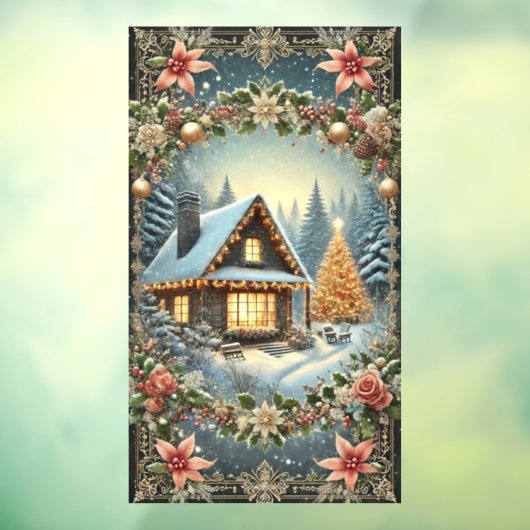 Weihnachtsklammer Fensteraufkleber (Blatt 3)