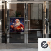 Weihnachtsklammer Fensteraufkleber (Büro Tür)