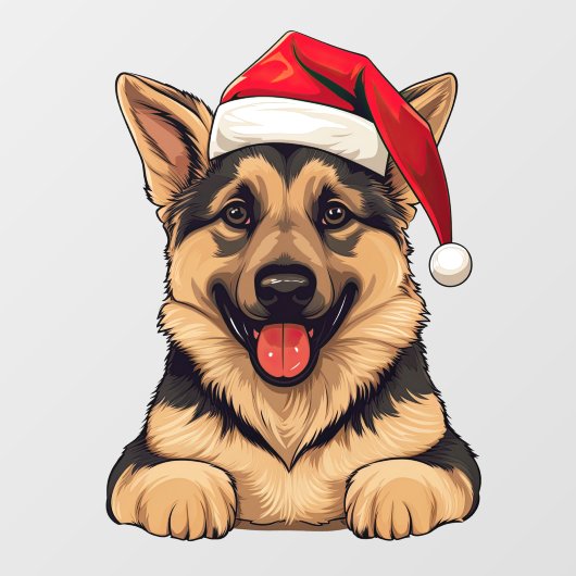 Weihnachtsklammer Fensteraufkleber (Blatt)