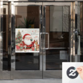 Weihnachtsklammer Fensteraufkleber (Büro Tür)