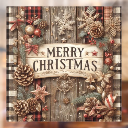 Weihnachtsklammer Fensteraufkleber (Blatt 2)