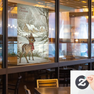 Weihnachtsklammer Fensteraufkleber