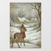 Weihnachtsklammer Fensteraufkleber (Blatt)