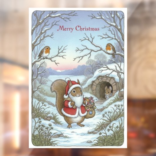 Weihnachtsklammer Fensteraufkleber (Blatt 2)