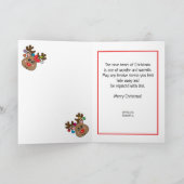 Weihnachtsklammer mit Reindeers, Sondertext C Karte (Innenseite)