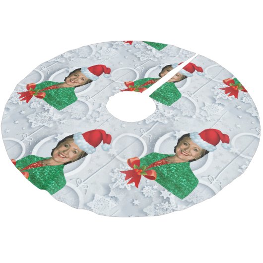 Weihnachtsklammer Polyester Weihnachtsbaumdecke (Schrägansicht)