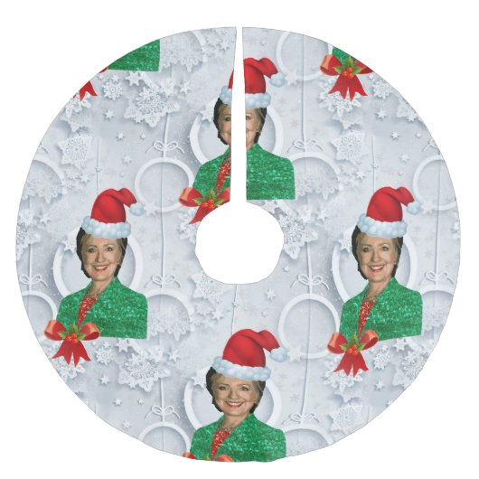 Weihnachtsklammer Polyester Weihnachtsbaumdecke (Vorderseite)