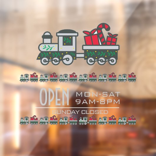 Weihnachtsklammern im Spielwarenladen Fensteraufkleber (Blatt 2)