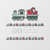 Weihnachtsklammern im Spielwarenladen Fensteraufkleber (Blatt)