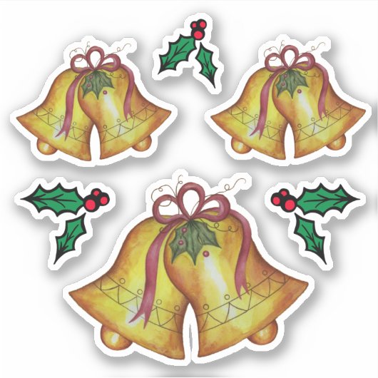 Weihnachtsklammern Stickers Aufkleber (Vorderseite)