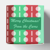 Weihnachtsklänge auf Streifen rot und grün klassis Geschenkschachtel (Oben)