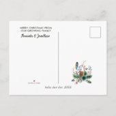 Weihnachtsklangen in Aquarellfarben erwarten Foto Ankündigungspostkarte (Rückseite)