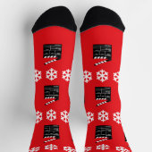 Weihnachtsklapperboards und Snowflakes Spaß Film Socken (Oben)