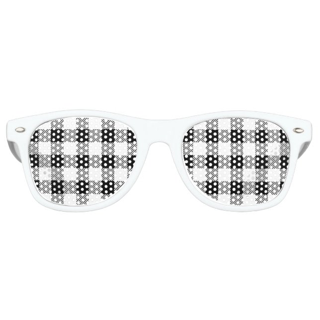 Weihnachtsklassiker Buffalo Karo kariertes Muster  Partybrille (Vorderseite)