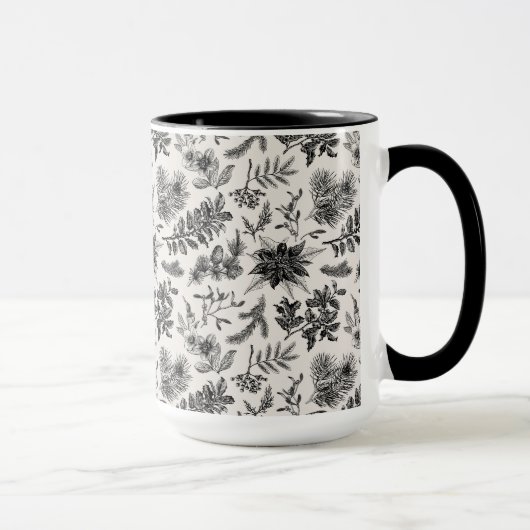 Weihnachtsklassiker im Vintage-Muster Tasse (Rechts)