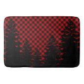 Weihnachtsklassiker Karierter Weihnachtsimmergrün Badematte (Vorderseite)