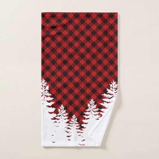 Weihnachtsklassiker Karierter Weihnachtsimmergrün Badhandtuch Set (Handtuch)