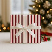Weihnachtsklassiker rot/cremefarben gestreift geschenkpapier