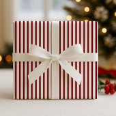 Weihnachtsklassiker rot / weiß gestreift geschenkpapier