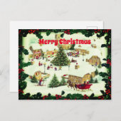 Weihnachtsklassiker Snow Szenen Grüße Postkarte (Vorne/Hinten)