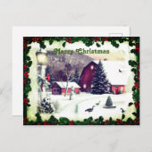 Weihnachtsklassiker Snow Szenen Grüße Postkarte (Vorne/Hinten)