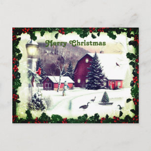 Weihnachtsklassiker Snow Szenen Grüße Postkarte