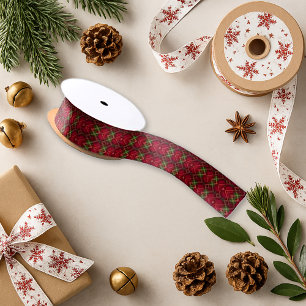Weihnachtsklassiker Tartan Satinband