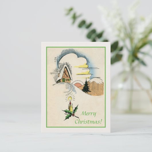 Weihnachtsklassiker zeichnend feiertagspostkarte (Stehend Vorderseite)