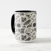Weihnachtsklassisches Vintages Muster Tasse (Vorderseite Links)