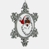 Weihnachtsklässler Schneeflocken Zinn-Ornament (Links)