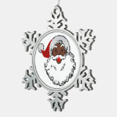 Weihnachtsklässler Schneeflocken Zinn-Ornament (Rechts)