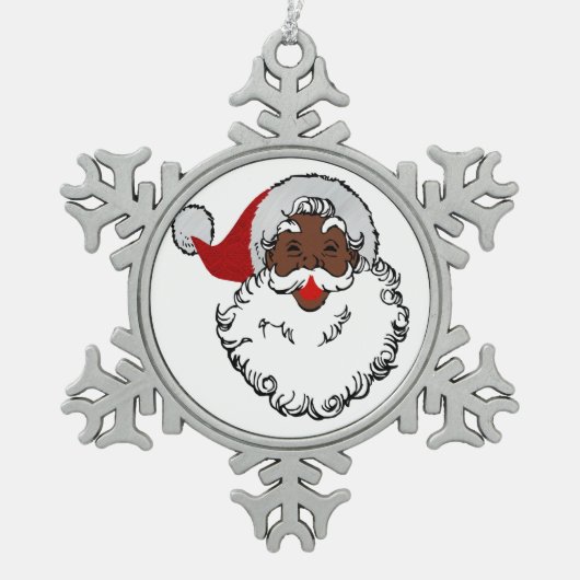 Weihnachtsklässler Schneeflocken Zinn-Ornament (Vorderseite)