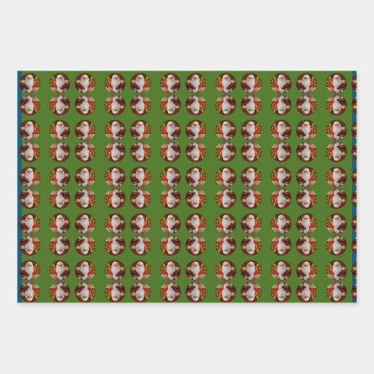 Weihnachtsklaus Happy Holidays Weihnachtsmuster Geschenkpapier Set (Vorderseite 3)