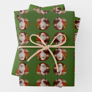 Weihnachtsklaus Happy Holidays Weihnachtsmuster Geschenkpapier Set