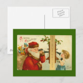 Weihnachtsklaus Vintage Postkarte drucken (Vorne/Hinten)