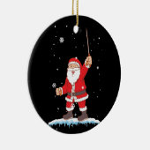 Weihnachtsklaus zum Weihnachtsgottessport Keramik Ornament (Rechts)