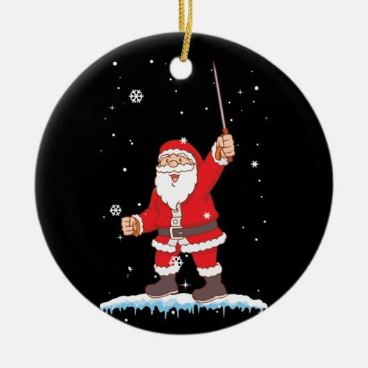 Weihnachtsklaus zum Weihnachtsgottessport Keramik Ornament (Vorne)