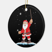 Weihnachtsklaus zum Weihnachtsgottessport Keramik Ornament (Links)