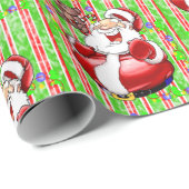 Weihnachtsklause Teddy Bar WeihnachtswackPapier Geschenkpapier (Rolleneckpunkt)