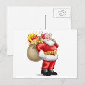 Weihnachtsklausel mit Geschenken Feiertagspostkarte (Vorne/Hinten)