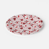 Weihnachtsklauseln Candy Canes Red Pappteller (Schrägansicht)