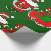 Weihnachtsklauseln-Ehefrau Geschenkpapier (Ecke)