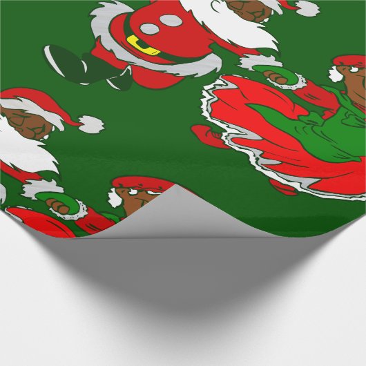 Weihnachtsklauseln-Ehefrau Geschenkpapier (Ecke)