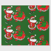 Weihnachtsklauseln-Ehefrau Geschenkpapier (Flach)