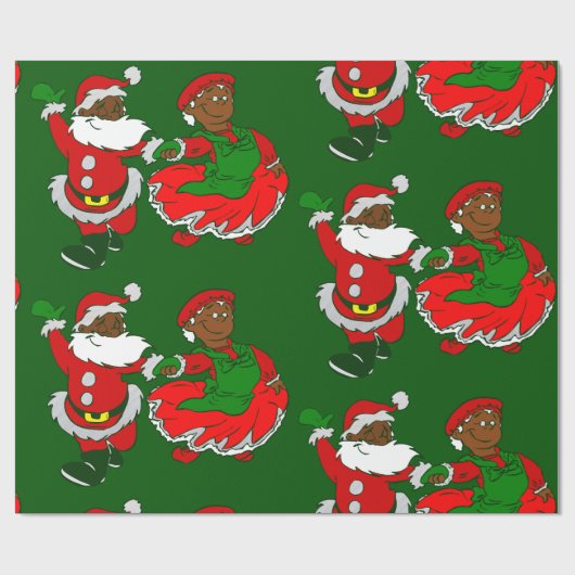 Weihnachtsklauseln-Ehefrau Geschenkpapier (Flach)